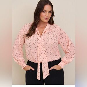 Pink Polka Dot Women's Top